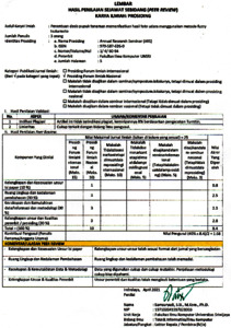 Cover Pengelola Daftar Isi Dan Hasil Reviewer Orang Reviewer Untuk